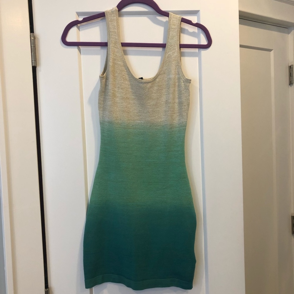 Ombré green body con dress